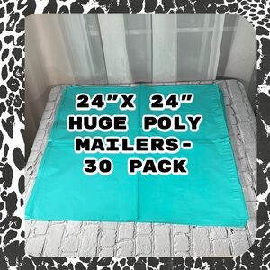 Huge Poly Mailer 24”x24” Teal Blue 30 mailers Big Poly Mailer